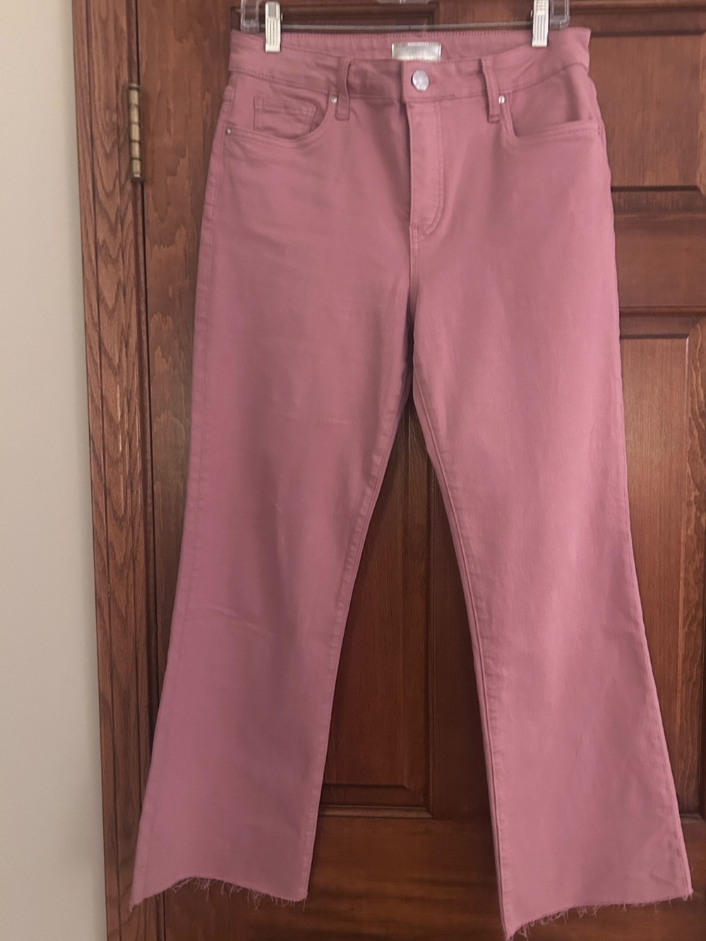 Kut from the Kloth Rose Pink Flare Ankle Jeans